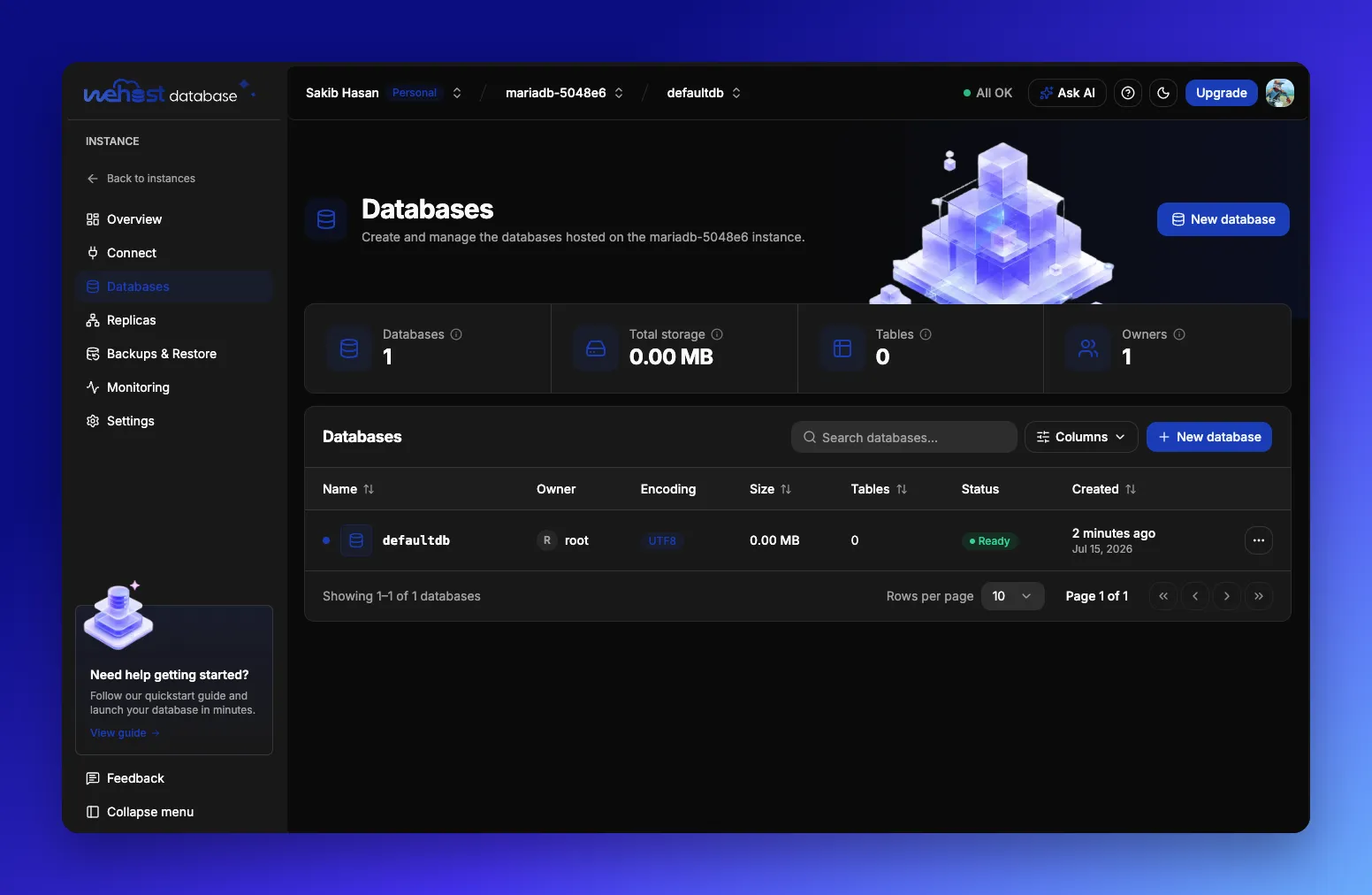 WeHost Database
